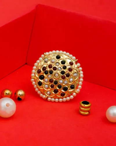 Traditional kundan work ring