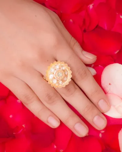 traditional kundan ring give royal and elegant touch to your look