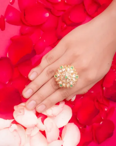traditional kundan ring give royal and elegant touch to your look