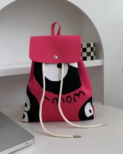 beautifull Googly-eyed pink backpack