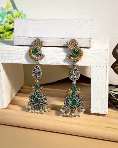 Peacock Drop Earrings
