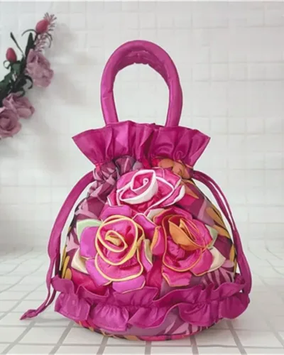 A Modern Ethnic Statement Floral Potli Bag