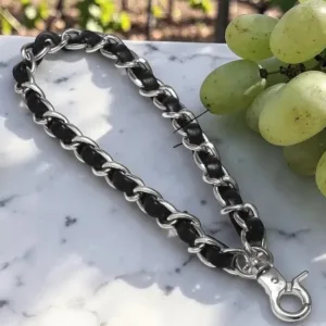 Gray Phone Charm Chain Strap Minimalist Mobile Accessory