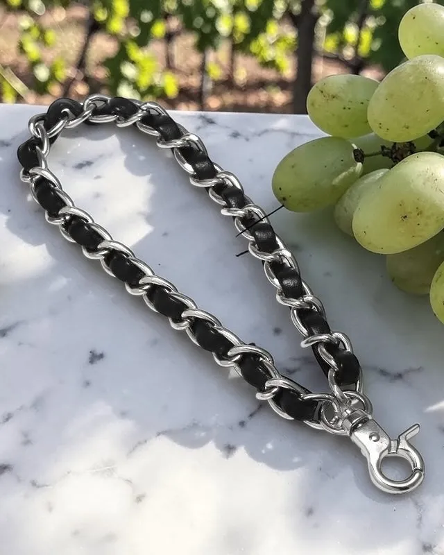 Gray Phone Charm Chain Strap Minimalist Mobile Accessory