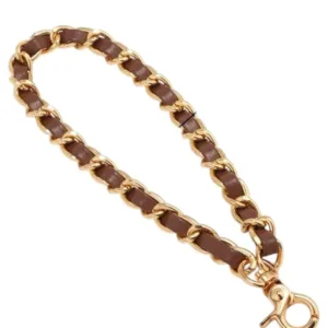 Brown Phone Charm Chain Strap Premium Mobile Accessory with white background