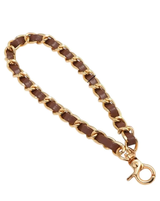 Brown Phone Charm Chain Strap Premium Mobile Accessory with white background