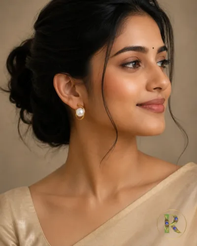 Elegant gold pearl earrings Lightweight and stylish