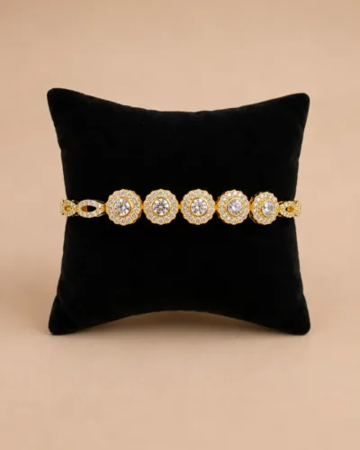 Luxury Gold Plated Crystal Bracelet for Women