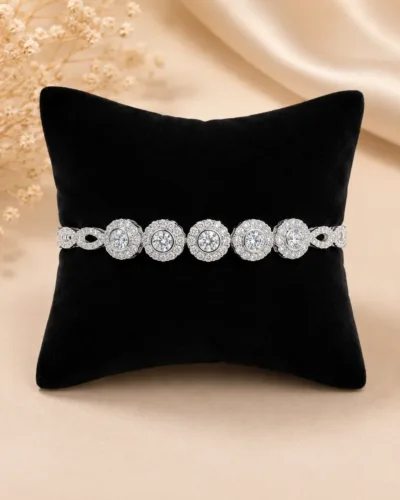Luxury silver Plated Crystal Bracelet for Women