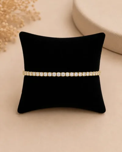 Classic Gold Plated Tennis Bracelet for Women